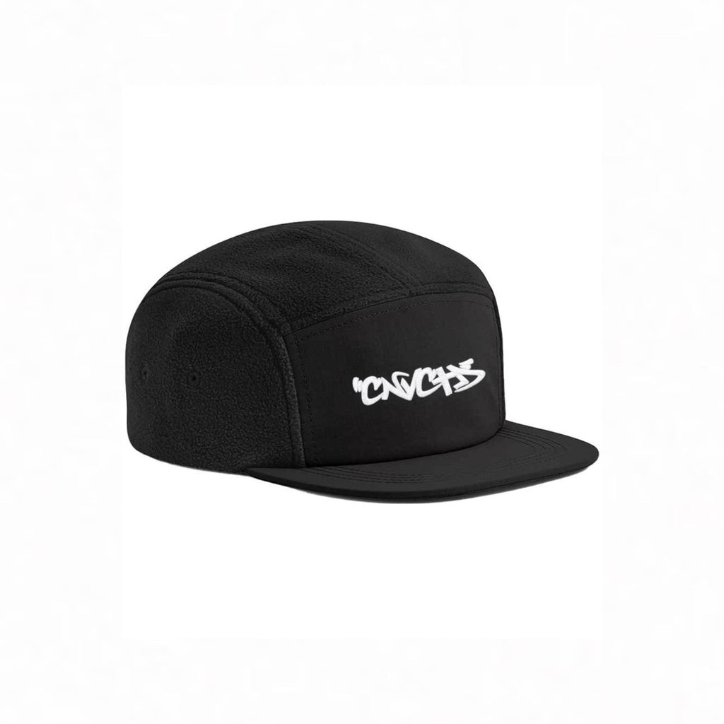 Black - Fleece 5 Panel Cap